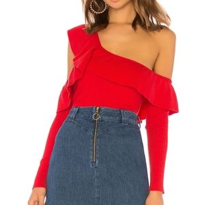 Tularosa Ruffle Cut Out Sweater sz Small